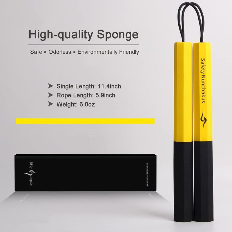 Marcolo Nunchucks Upgraded Safe Foam Practice Nunchucks for Kids and Adults, Safe and Durable Nunchucks for Beginners and Professionals - Image 3